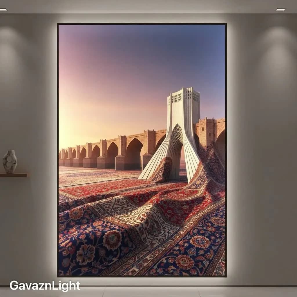 تابلو بک لایت معماری ایرانی 2