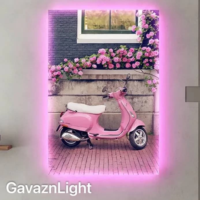 تابلو بک لایت وسپا صورتی