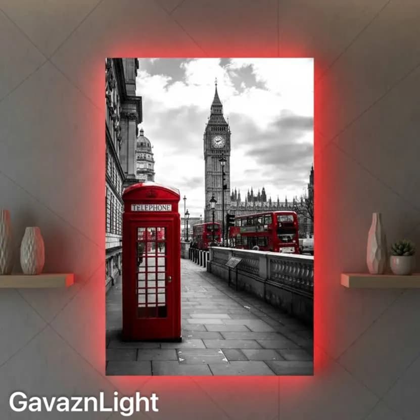 تابلو بک لایت ساعت لندن
