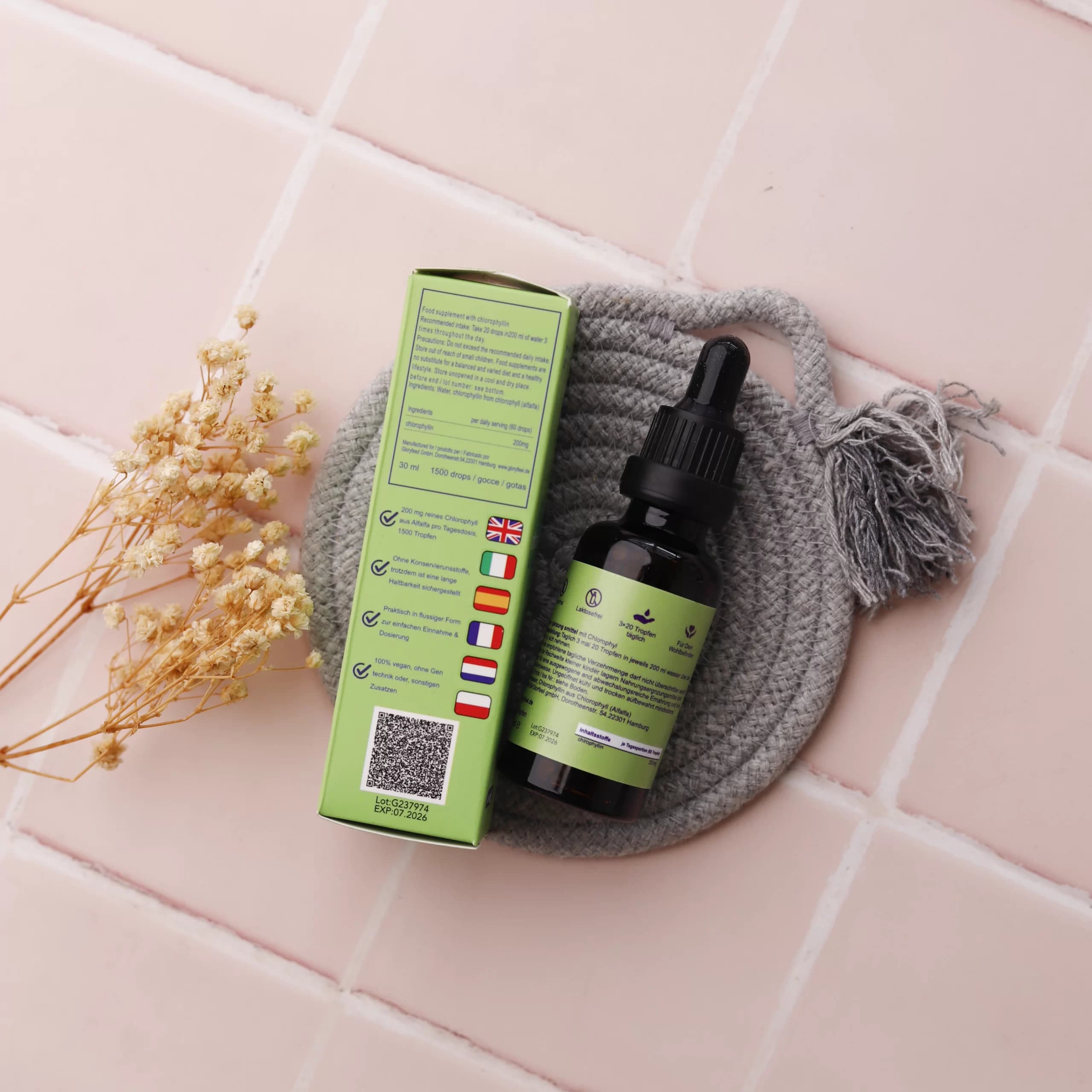 قطره خوراکی کلروفیل آلمانی Gloryfeel — تصویر ۳