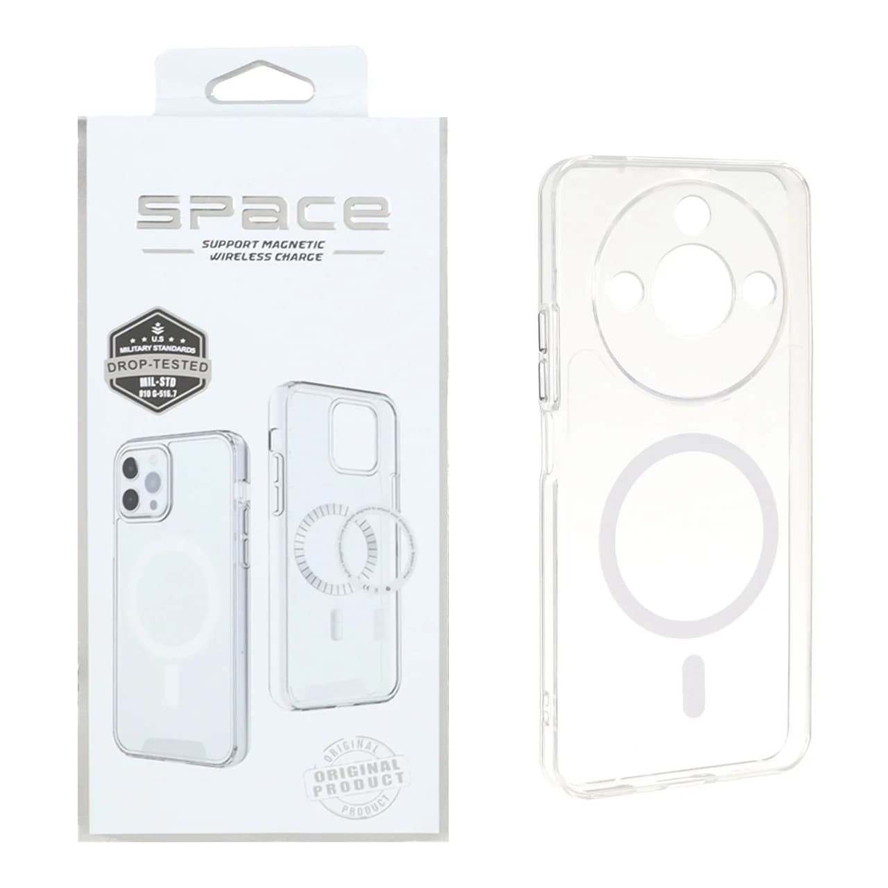 قاب اورجینال Space شفاف طرح مگ سیف Honor X9c Smart 5G (پک دار)