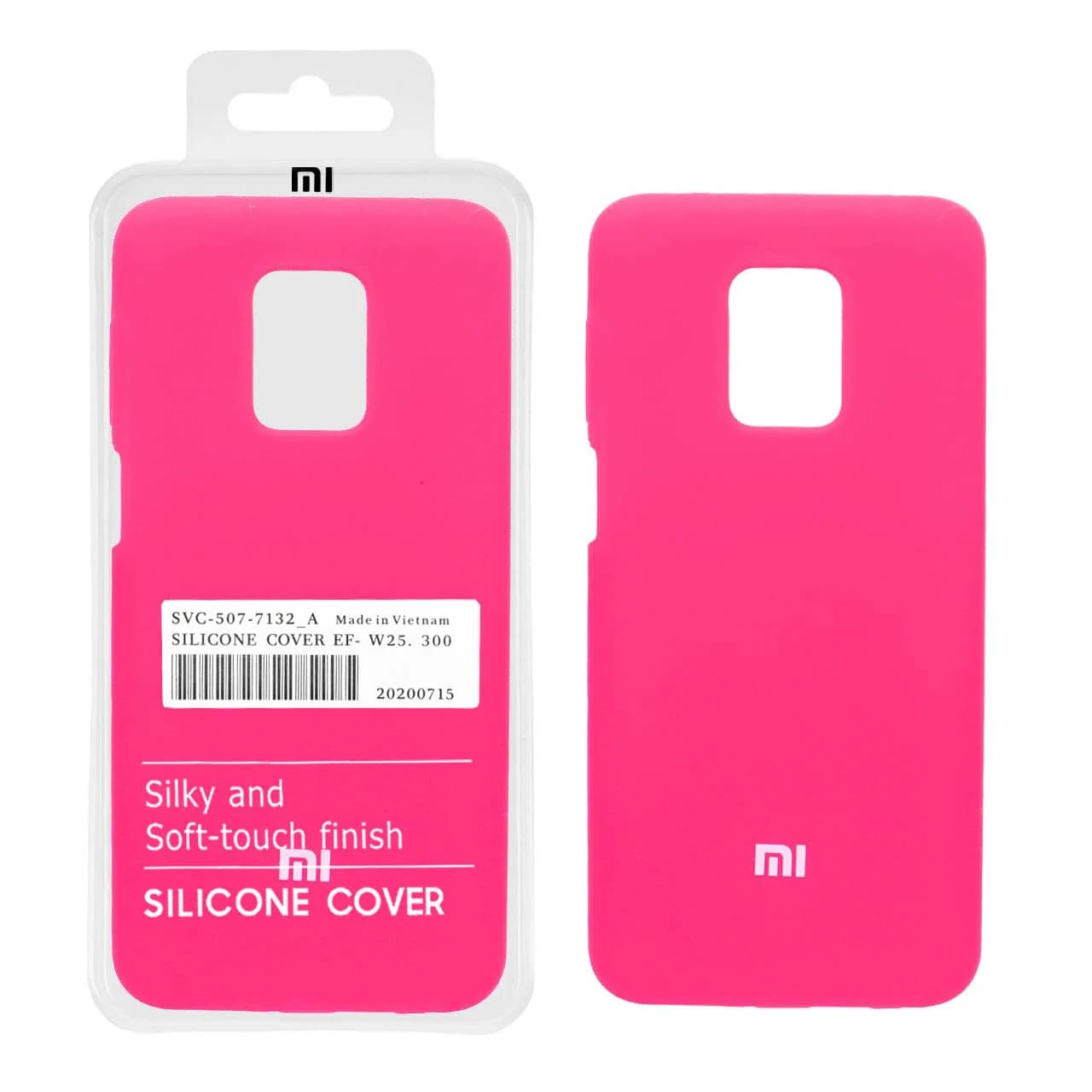 قاب سیلیکونی پاک کنی اورجینال درجه یک Xiaomi Redmi Note 9S / Redmi Note 9 Pro/ Redmi Note 9 Pro Max / Poco M2 Pro/ Redmi Note10 Lite – صورتی فانتزی (پک دار)
