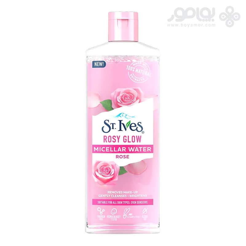 میسلار واتر سنت ایوز مدل ROSY GLOW حاوی عصاره گل رز — تصویر ۲