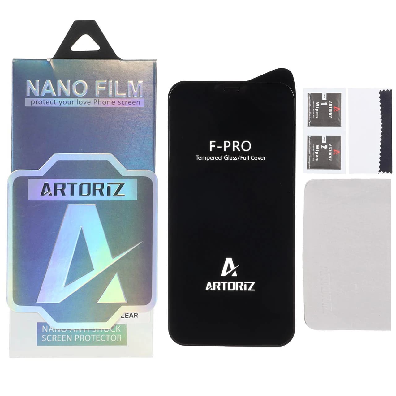 محافظ صفحه نمایش شیشه ای اورجینال Full Cover Artoriz مدل Apple iPhone 11 / iPhone XR (پک دار)