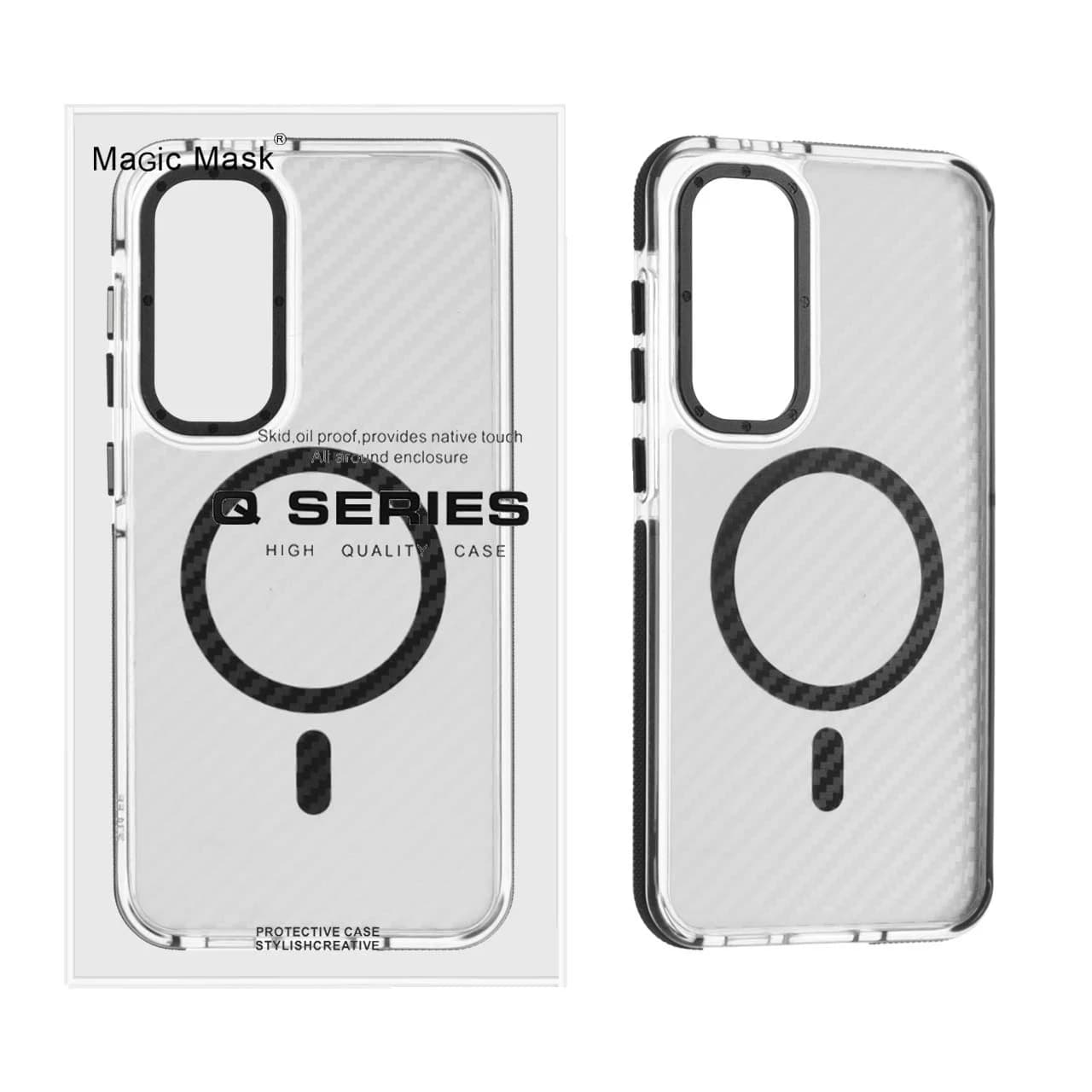 قاب اورجینال Q Series پشت کربن MagSafe مدل Samsung Galaxy S24 FE
