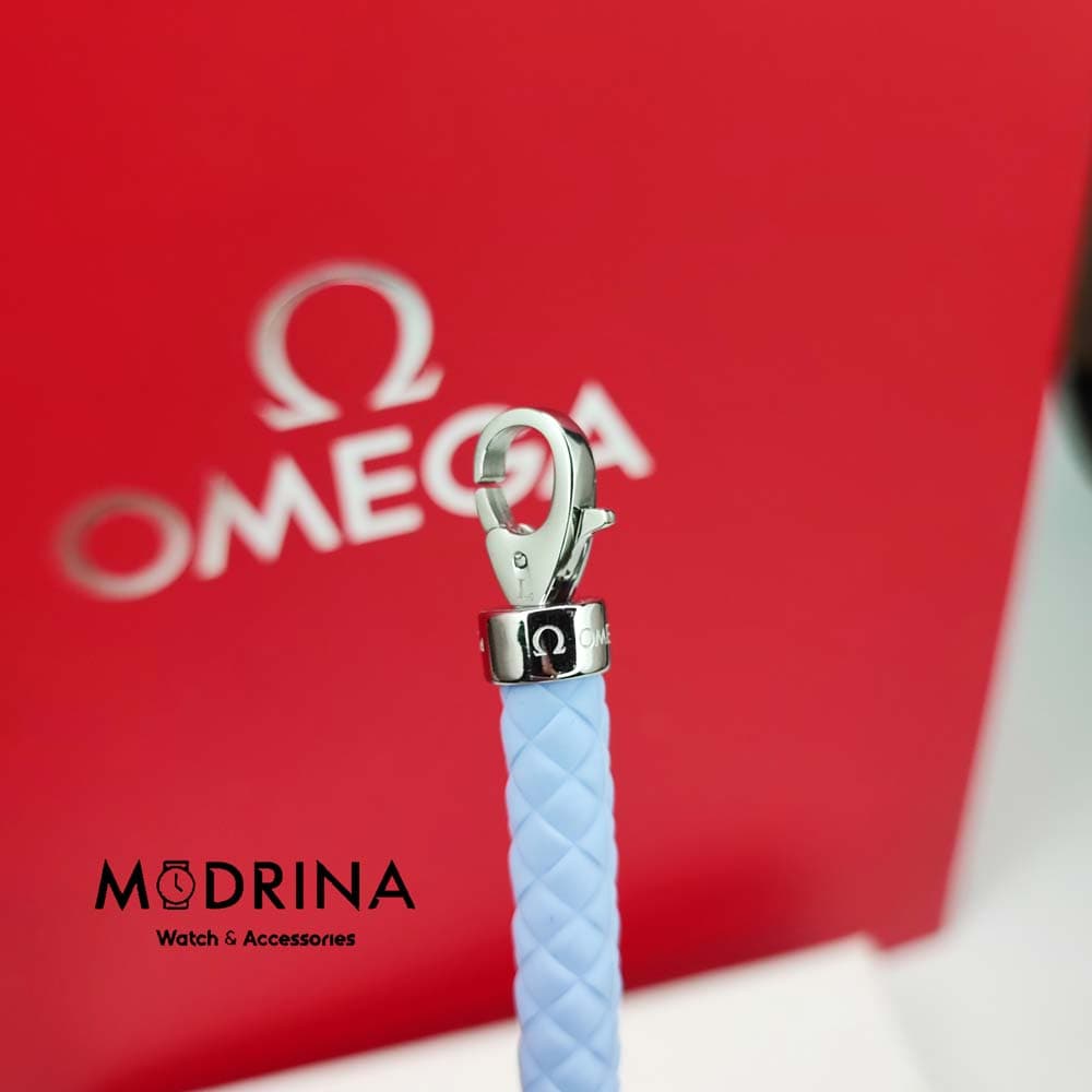 دستبند امگا رابر آبی آسمانی مستر OMEGA BRACELET — تصویر ۵