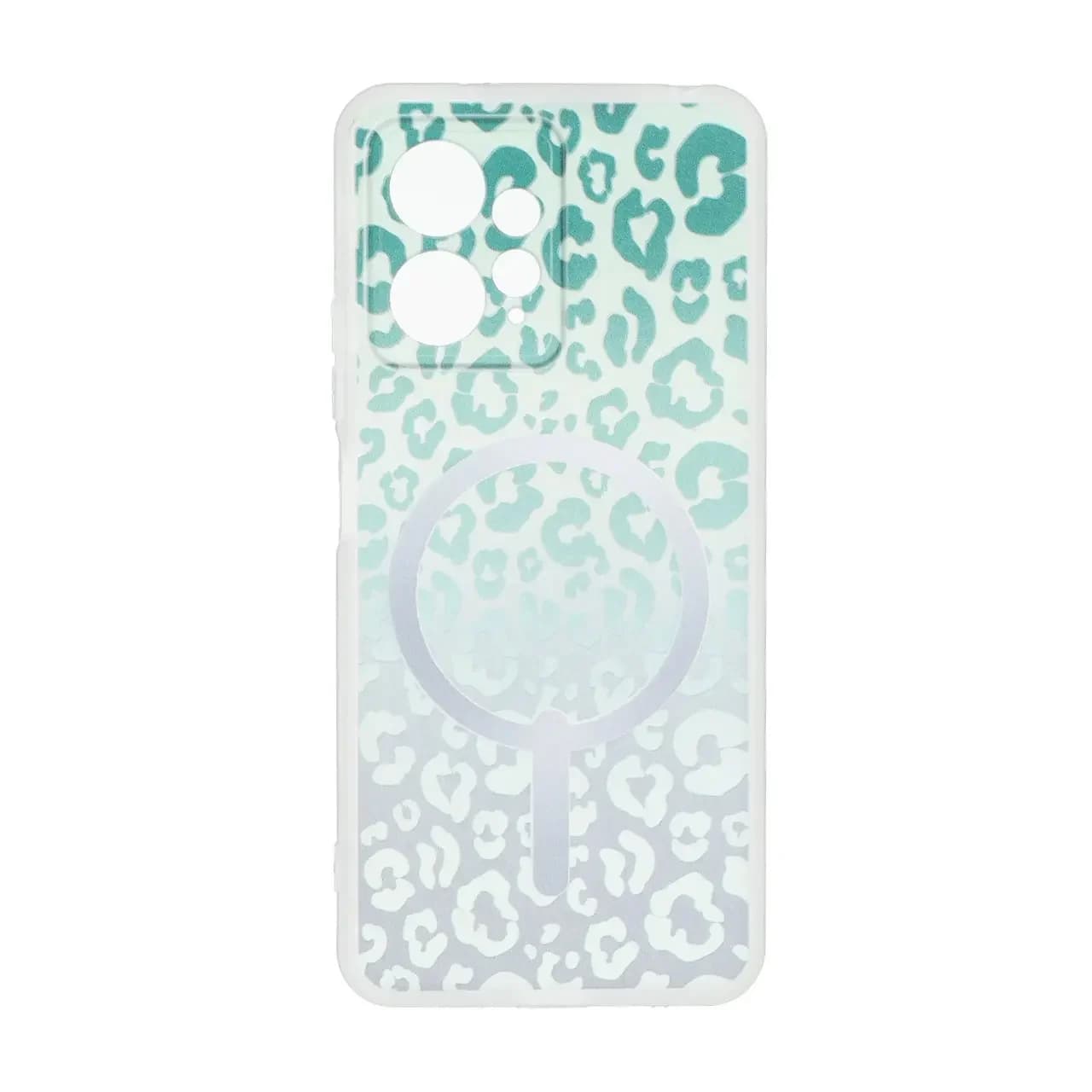 قاب ژله ای پلنگی طرح مگ سیف دور مات محافظ لنزدار Xiaomi Redmi Note 12 4G — تصویر ۳