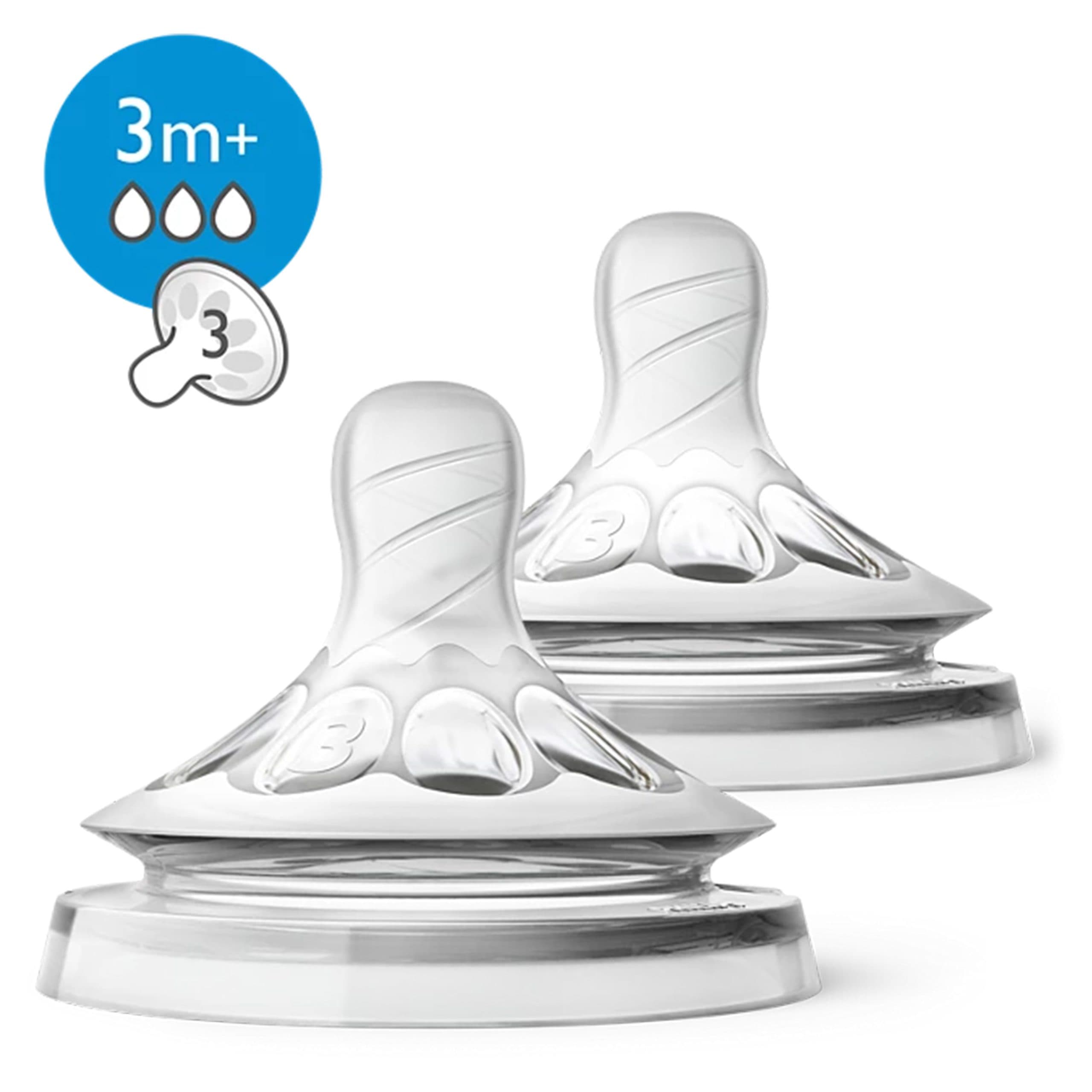 سرشیشه نچرال فیلیپس اونت Philips Avent سه قطره +3 ماه 2 عددی