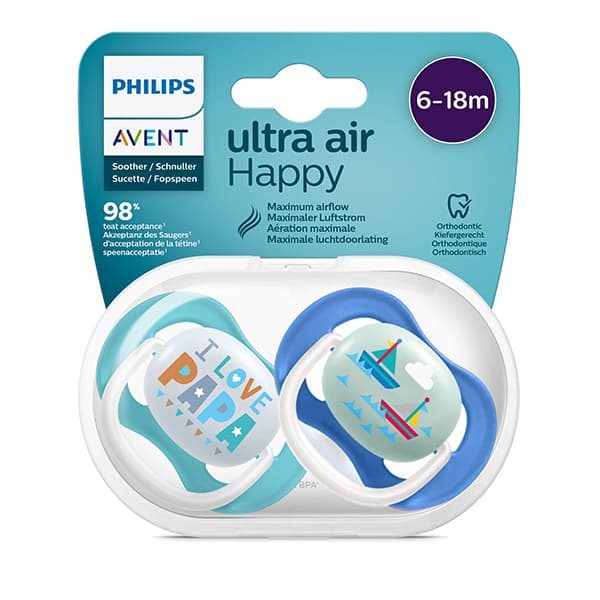 پستانک 6-18 ماه فیلیپس اونت Philips Avent طرح I Love Papa و کشتی