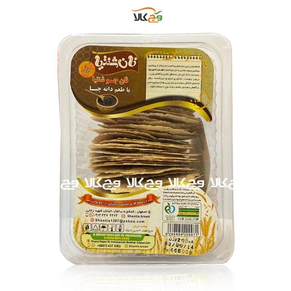 نان جو و چیا خشک رژیمی شنتیا – 200 گرمی