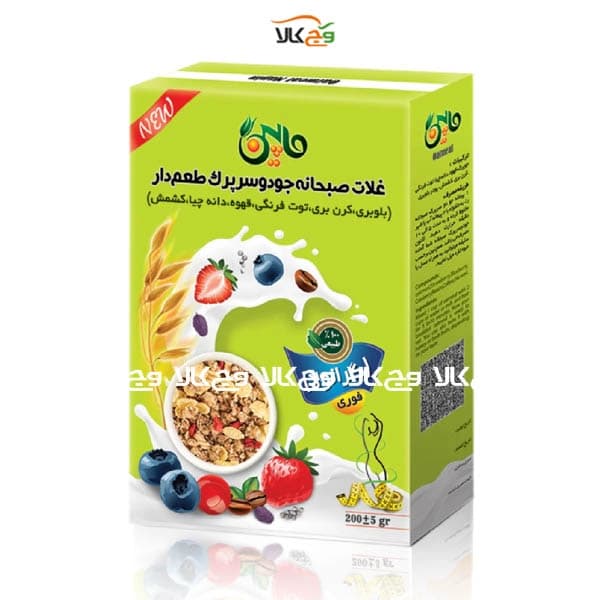 گرونولا غلات صبحانه جودوسرپرک طعم دار لاغری ماپین – 200 گرمی
