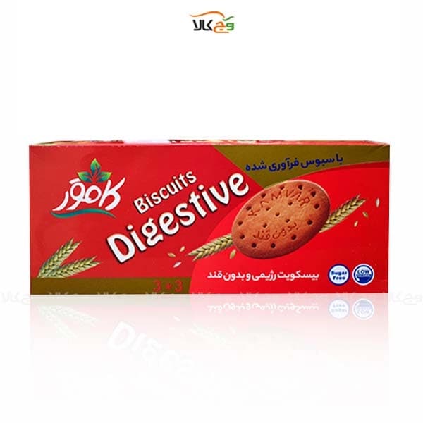 بیسکوییت سبوسدار بدون قند کامور (دیابتی) کامور – 900 گرمی