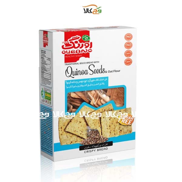 نان خشک کاک آرد جو دوسر و کینوا اورنگ – 150 گرمی