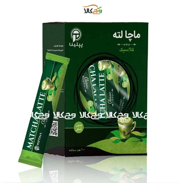 ماچا لته بادام ساشه ای پپتینا – 10 عددی