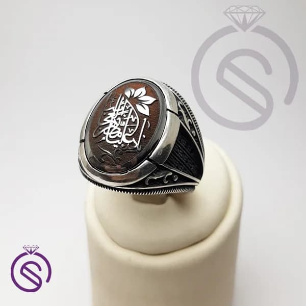 انگشتر نقره حدید مردانه مدل ارشیا ناد علی مظهر العجائب