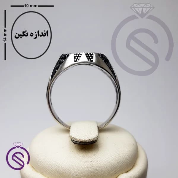 رکاب انگشتر نقره مردانه مدل هورام کد 62342 — تصویر ۴