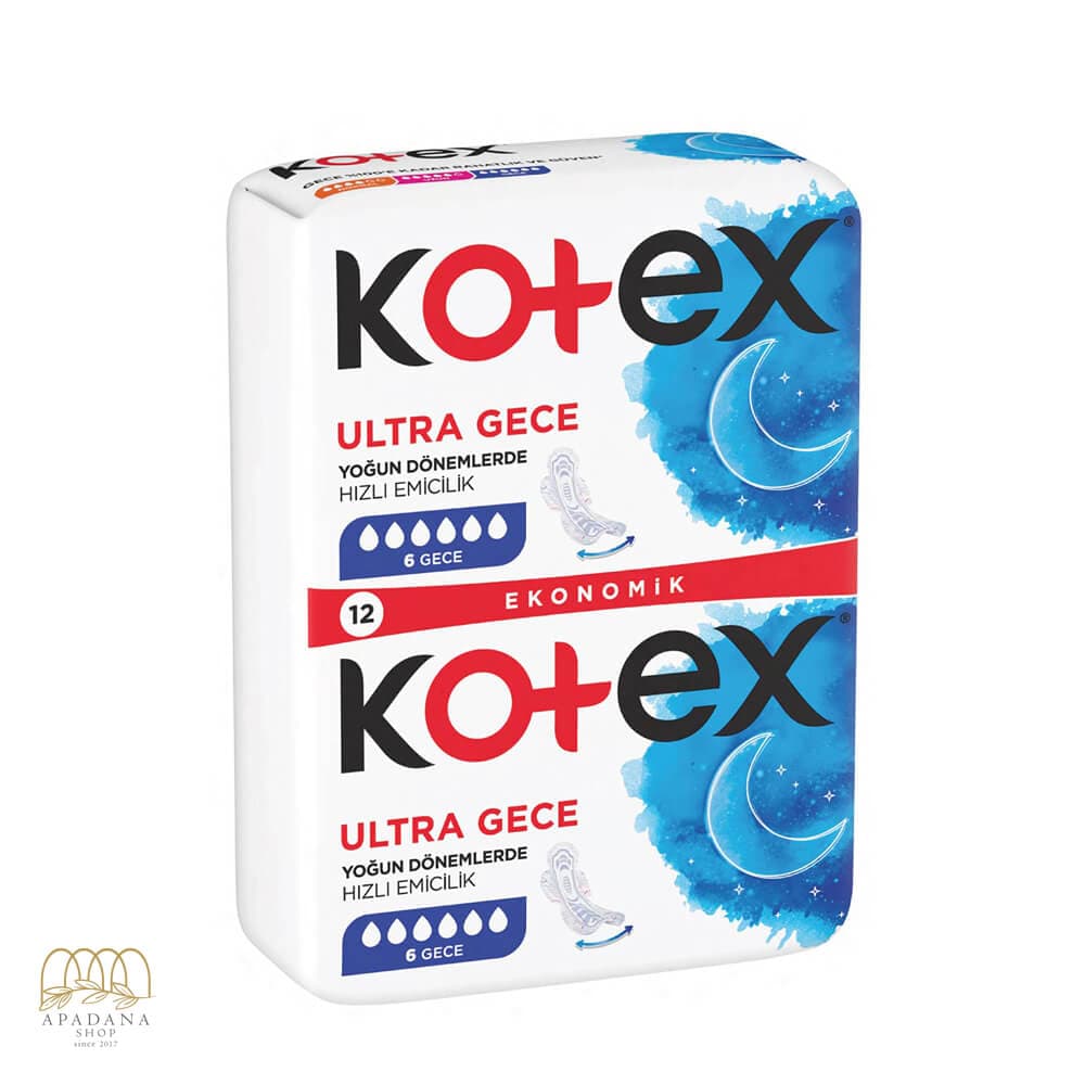 نوار بهداشتی اکونومیک شبانه کوتکس 12 عددی مدل Ultra Gece