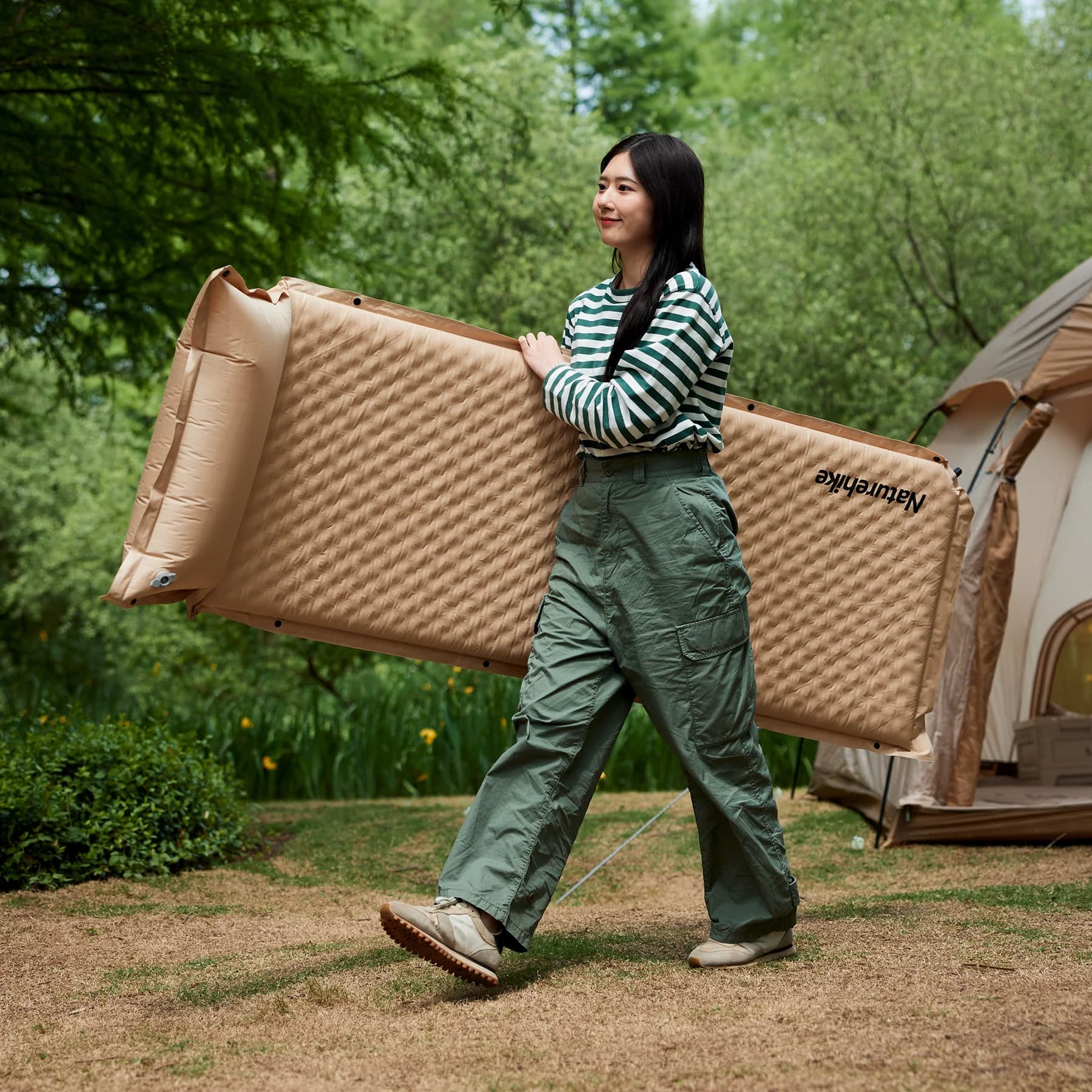 تشک بادی نیچرهایک اتومات – تک نفره – ضخامت 3 سانت Naturehike D01 Single Automatic Inflatable Cushion with Pillow – CNK2300DZ014-S — تصویر ۲
