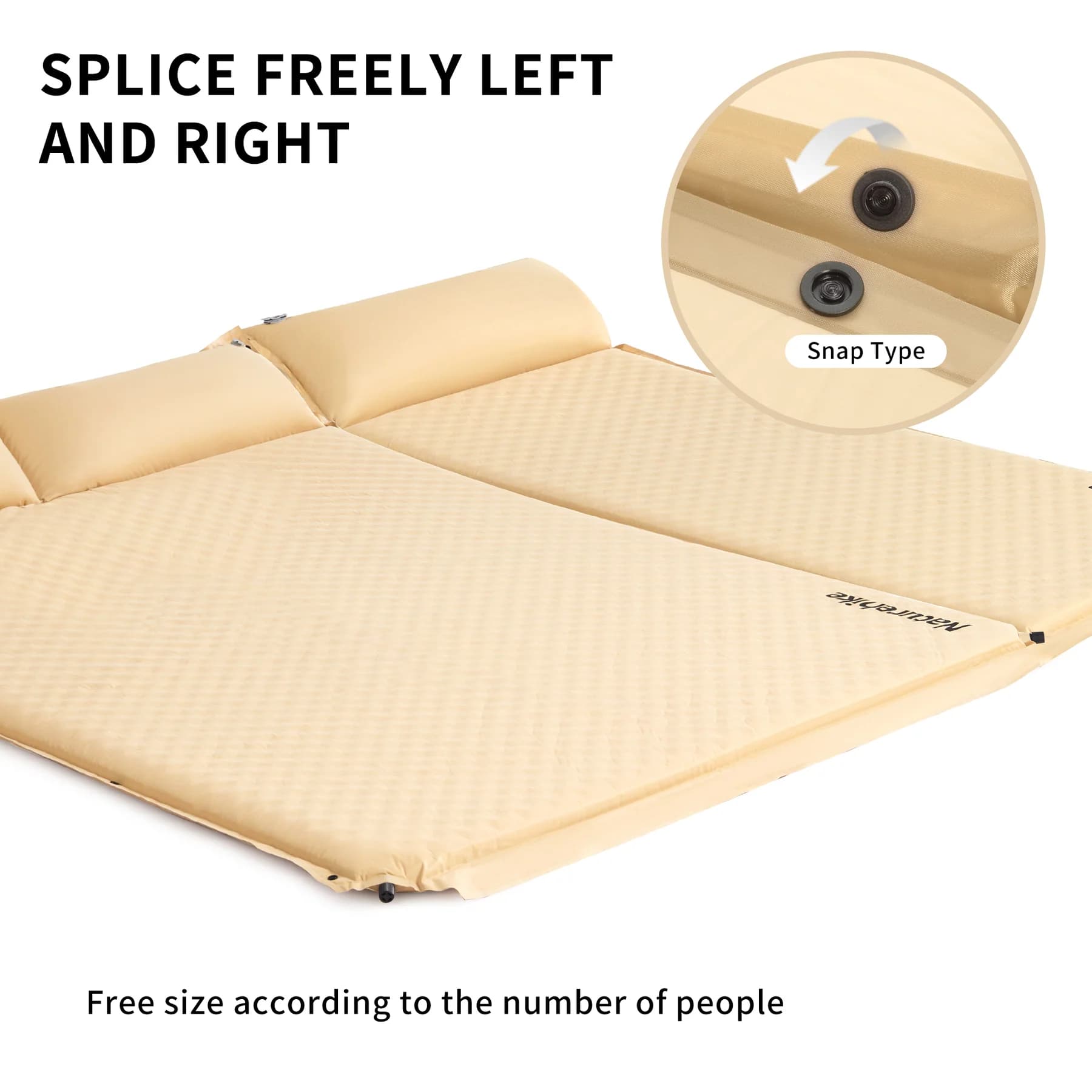 تشک بادی نیچرهایک اتومات – تک نفره – ضخامت 3 سانت Naturehike D01 Single Automatic Inflatable Cushion with Pillow – CNK2300DZ014-S — تصویر ۴