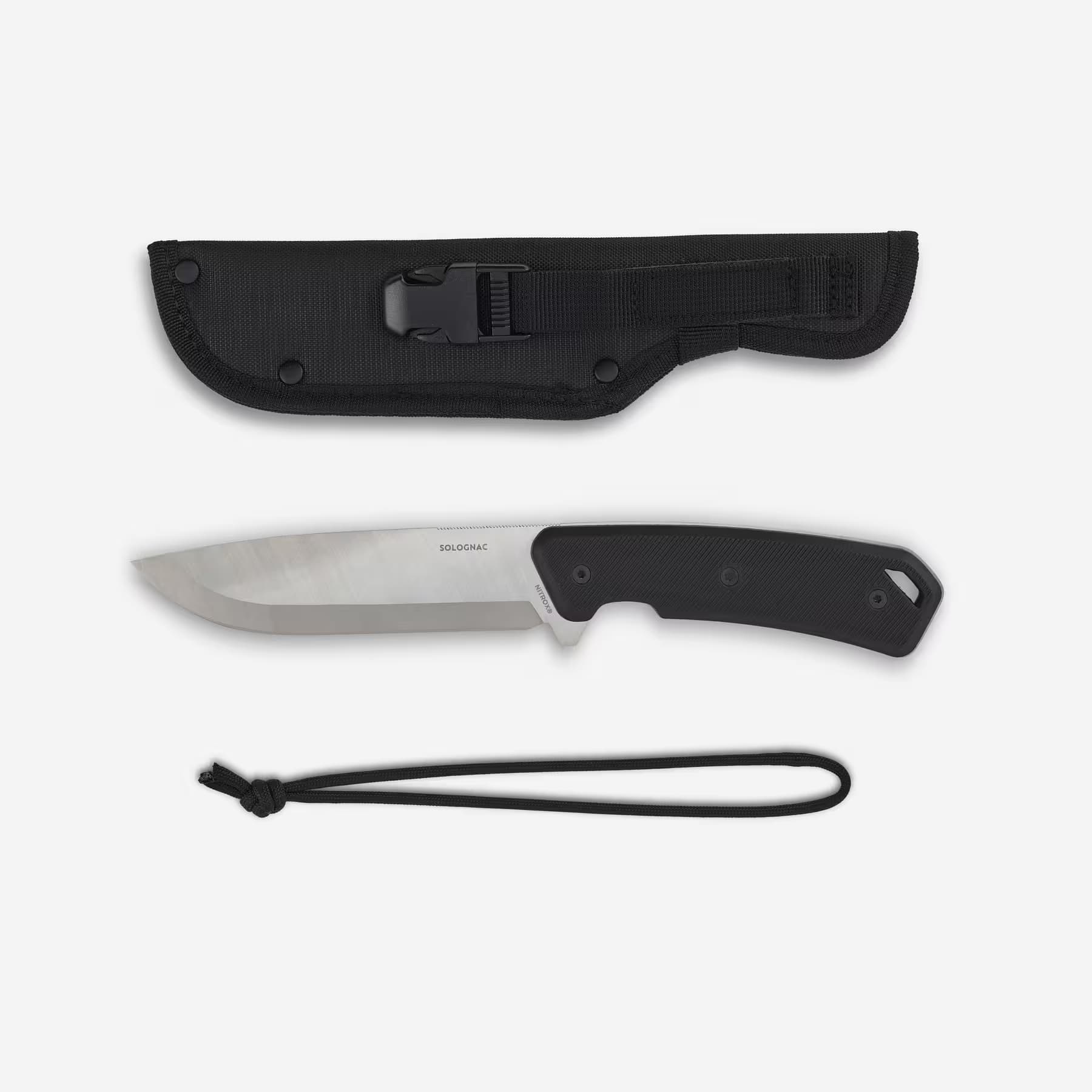 کارد شکاری سولوگناک Solognac Fixed Hunting Knife – Black – Sika 130 FR Grip — تصویر ۳