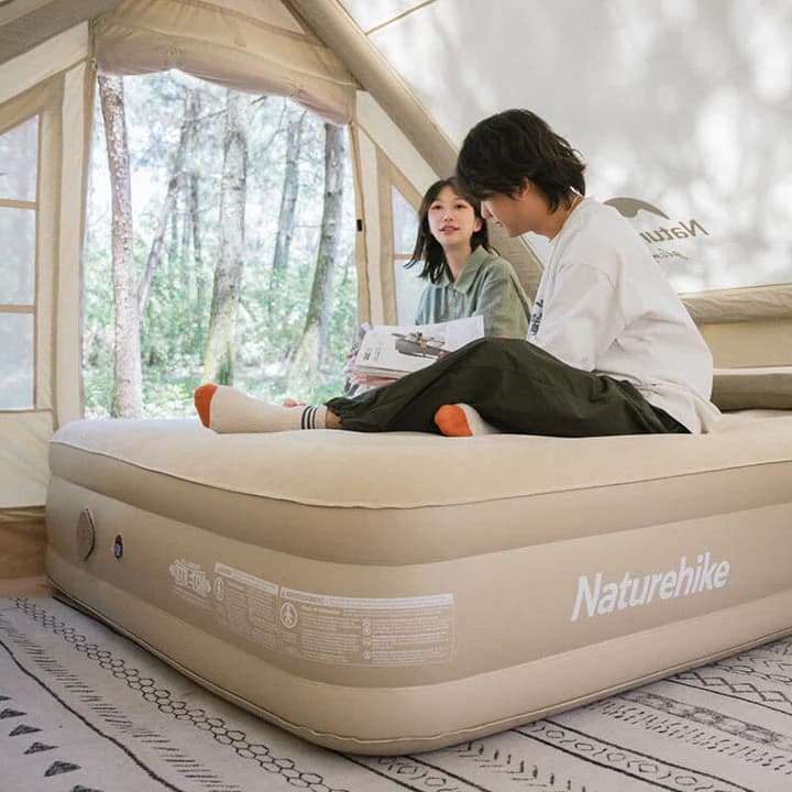 تشک بادی نیچرهایک دو نفره Naturehike Pvc Heightened Air Mattress With Air Pump – NH22FCD04 — تصویر ۷