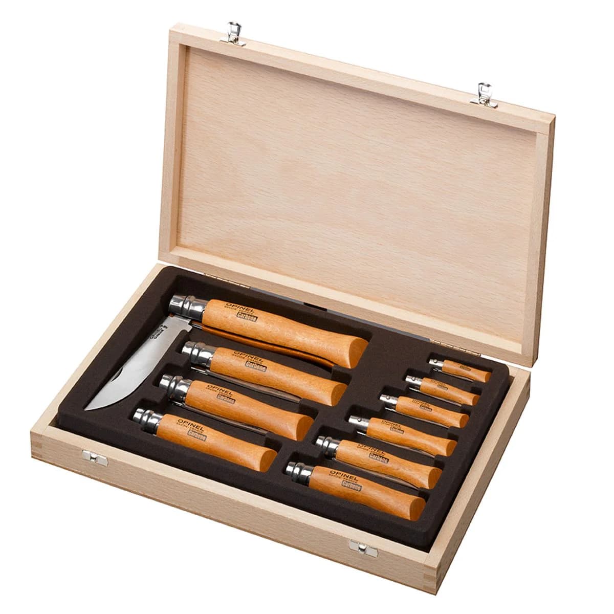 ست چاقو اپینل کربن از شماره 2 تا 12 Opinel Carbon Steel Folding Knife Collector Set