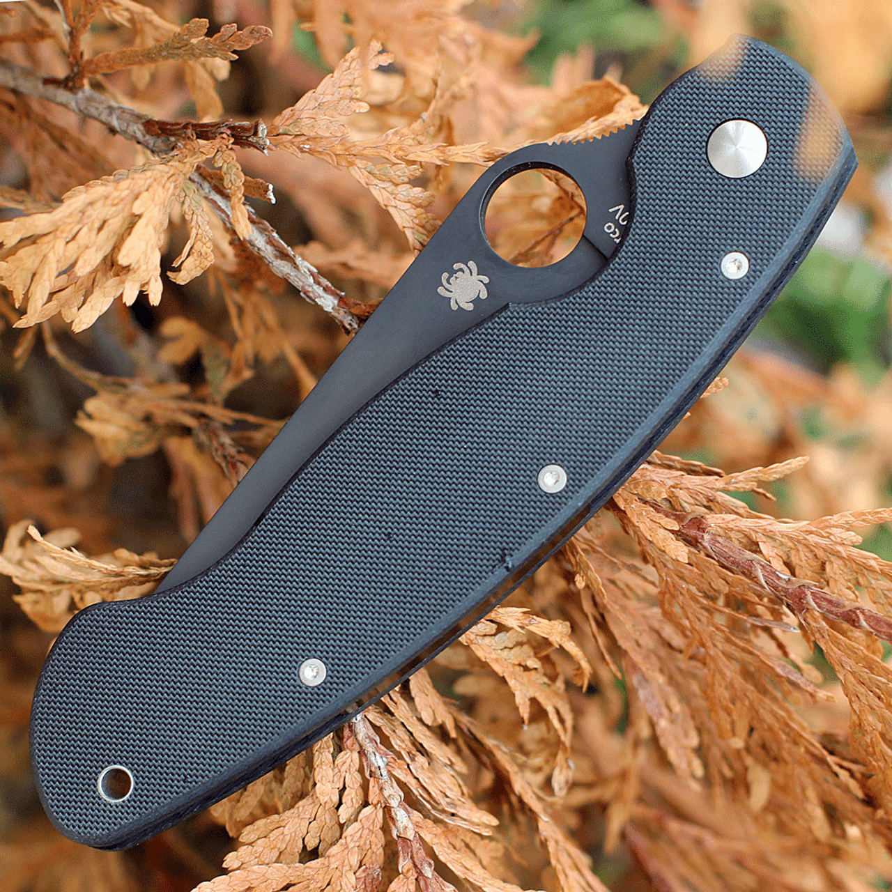 چاقو نظامی اسپایدرکو Spyderco MILITARY™ MODEL G-10 BLACK / BLACK BLADE — تصویر ۲