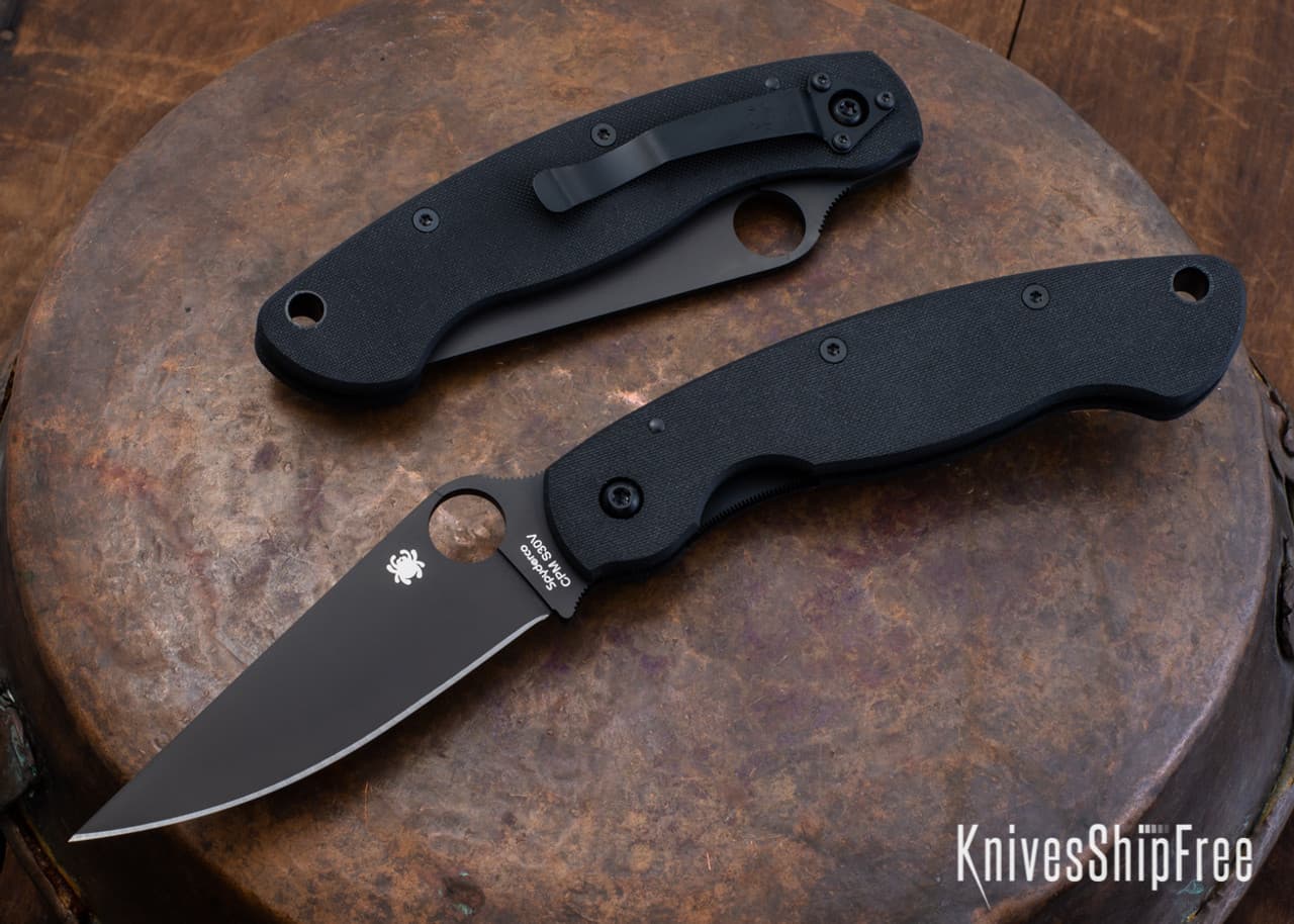 چاقو نظامی اسپایدرکو Spyderco MILITARY™ MODEL G-10 BLACK / BLACK BLADE — تصویر ۳