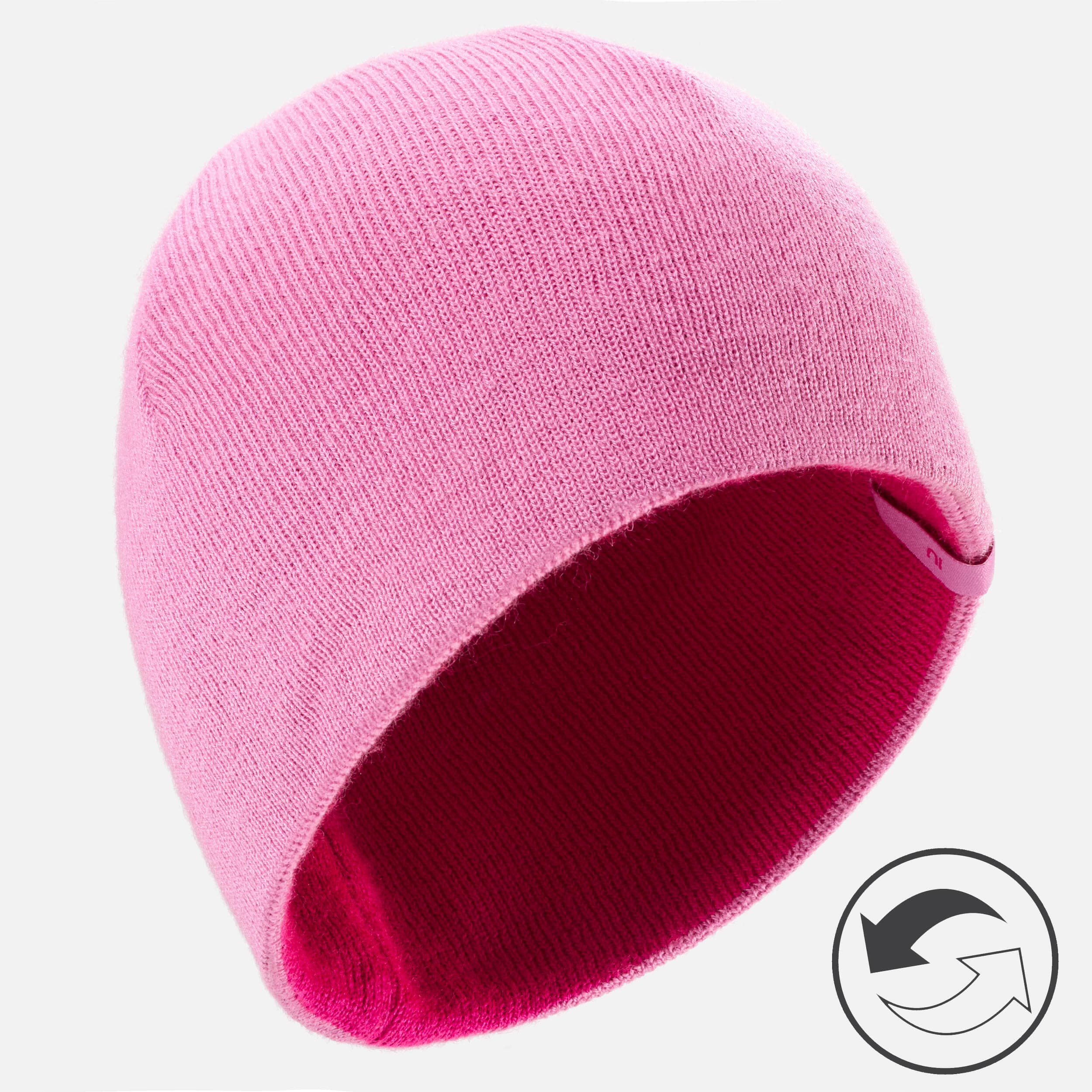 کلاه کودکانه اسکی ودزی دکتلون – دوطرفه Wedze Children’s Reversible Ski Beanie – Pink — تصویر ۲
