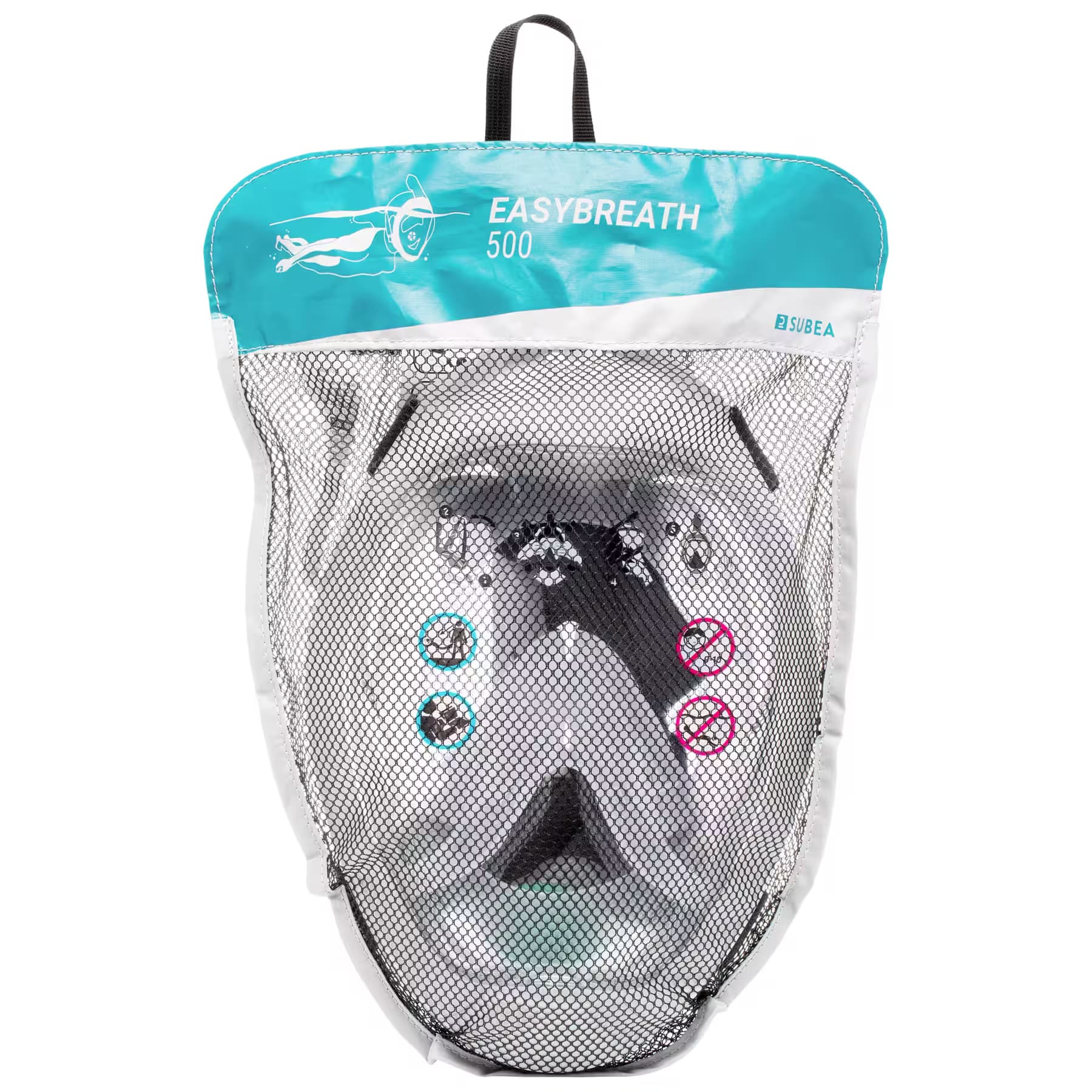 ماسک غواصی سوبا – دکتلون (سوبِآ) Subea Easybreath 500 Adult Underwater Exploration Mask – Green — تصویر ۲