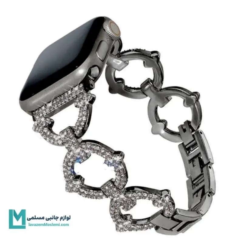 بند اپل واچ گوچی حلقه ای نگین دار کد W1106 | لوازم جانبی مسلمی — تصویر ۵