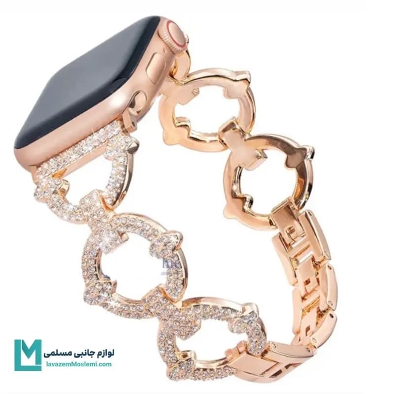 بند اپل واچ گوچی حلقه ای نگین دار کد W1106 | لوازم جانبی مسلمی — تصویر ۲
