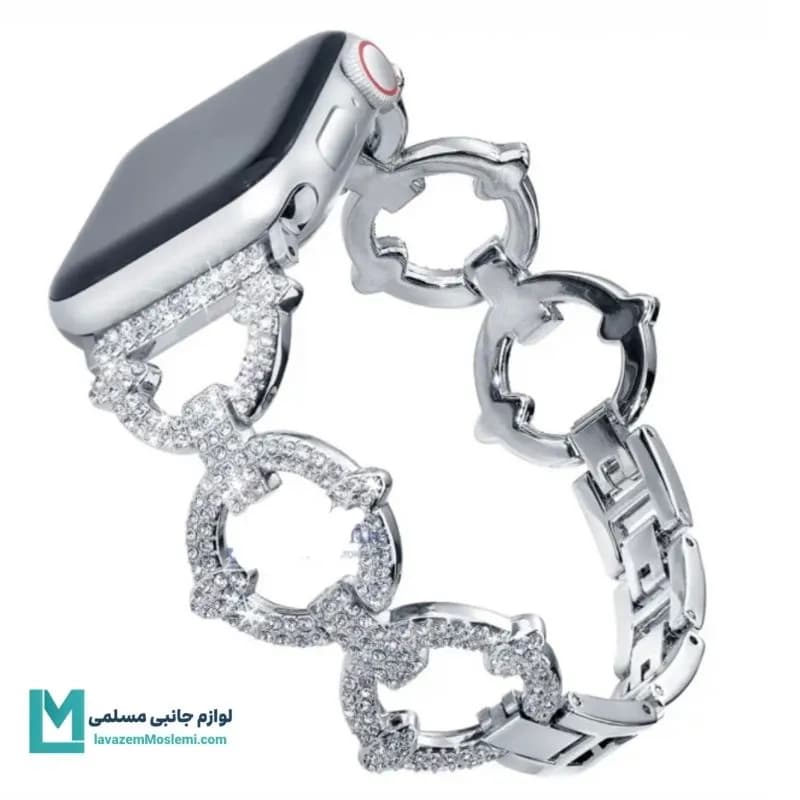 بند اپل واچ گوچی حلقه ای نگین دار کد W1106 | لوازم جانبی مسلمی — تصویر ۴