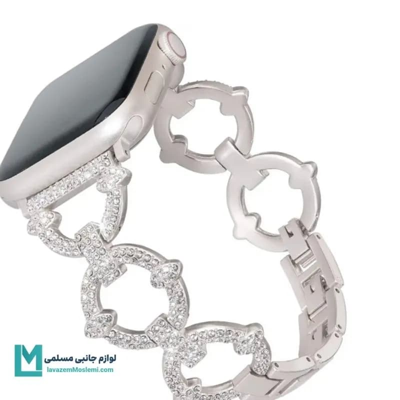 بند اپل واچ گوچی حلقه ای نگین دار کد W1106 | لوازم جانبی مسلمی — تصویر ۳