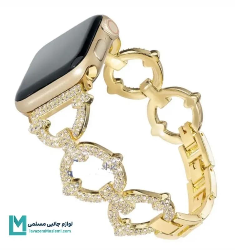 بند اپل واچ گوچی حلقه ای نگین دار کد W1106 | لوازم جانبی مسلمی