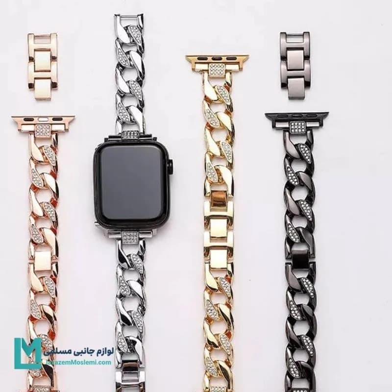 بند اپل واچ کارتیر فول نگین کد W1105 | لوازم جانبی مسلمی — تصویر ۲