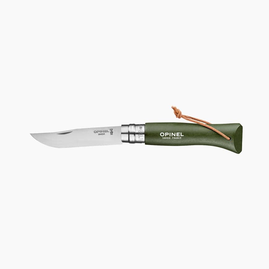 چاقو اپینل 08 استنلس با بند Opinel No.08 Stainless Steel Folding Knife with Lanyar – Le Khaki — تصویر ۶