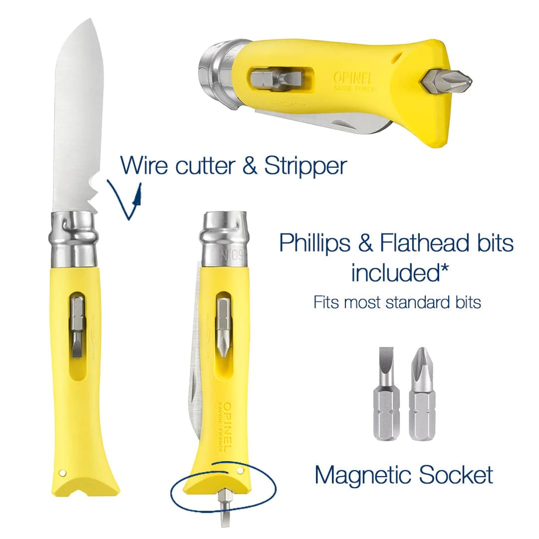 چاقو اپینل 09 یوتلتی Opinel No.09 DIY Folding Utility Knife Yellow — تصویر ۶