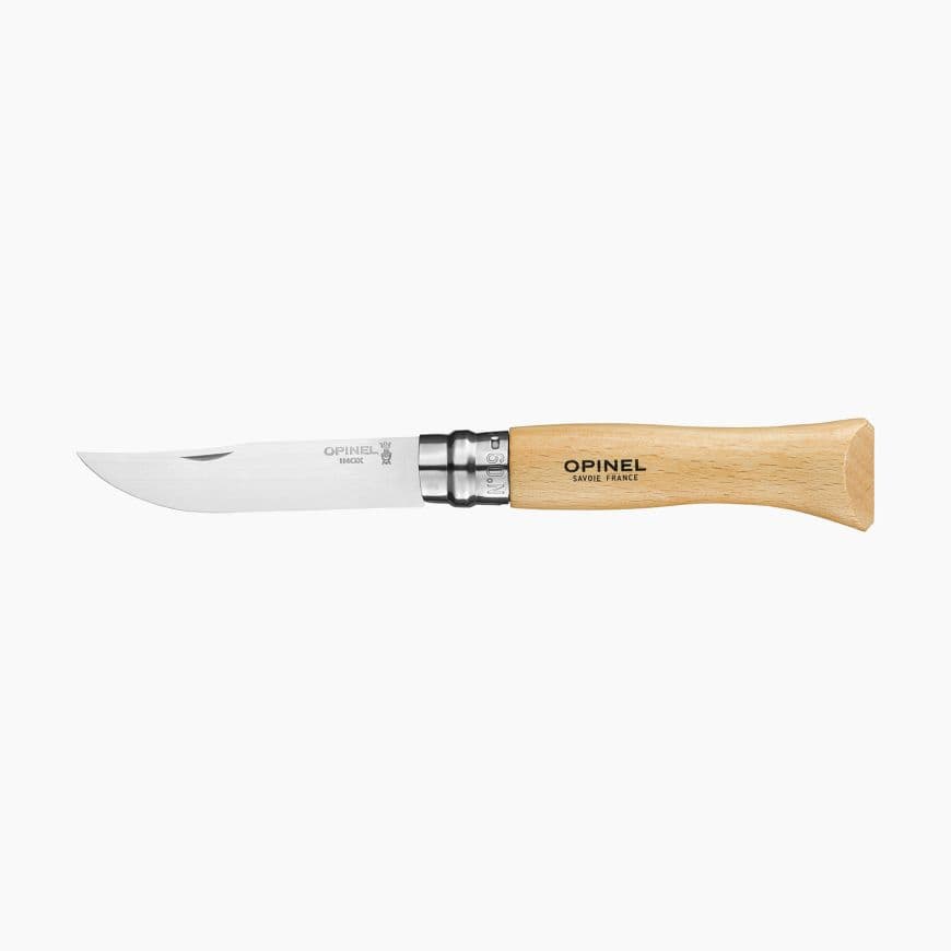 چاقو اپینل 09 استنلس – چوب راش Opinel No.09 Stainless Steel Folding Knife | Beech wood — تصویر ۴