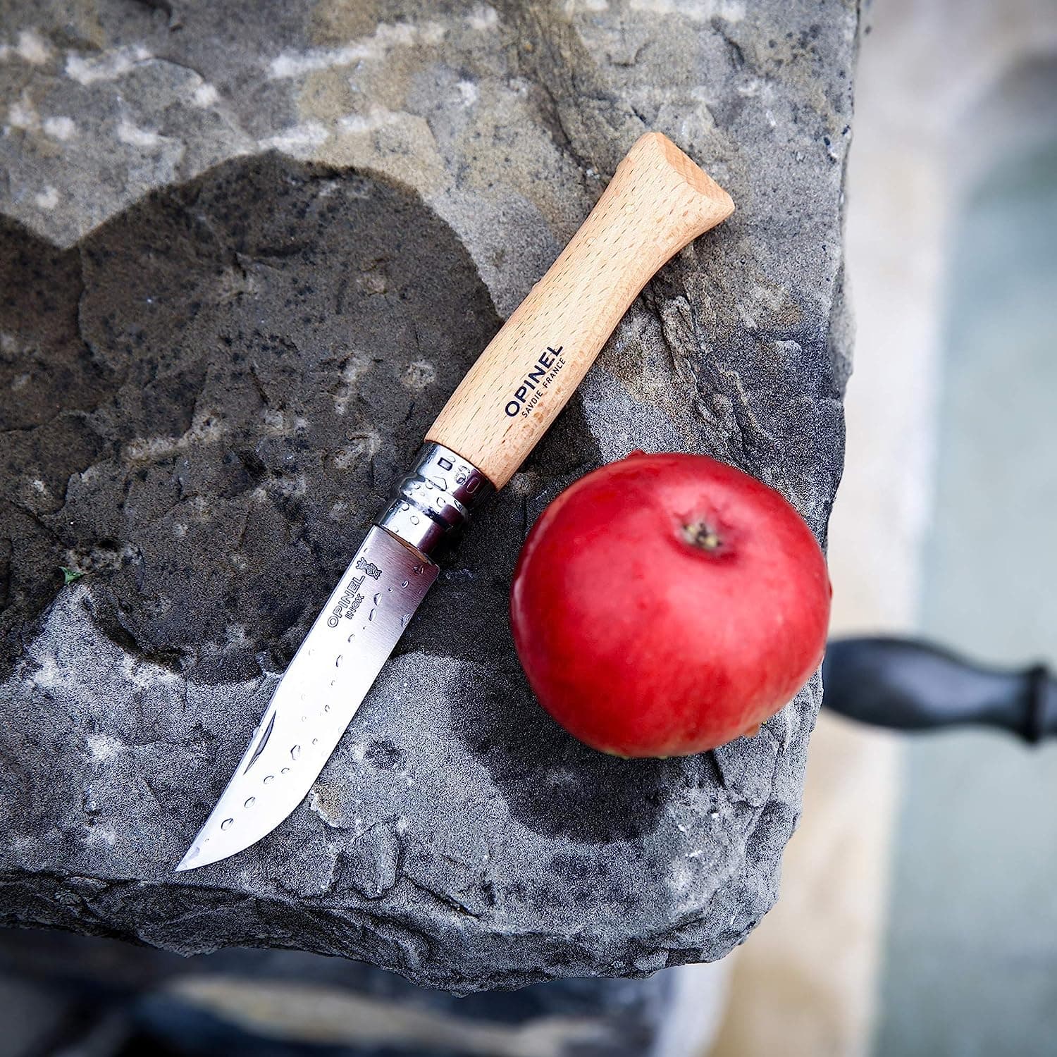 چاقو اپینل 09 استنلس – چوب راش Opinel No.09 Stainless Steel Folding Knife | Beech wood — تصویر ۳