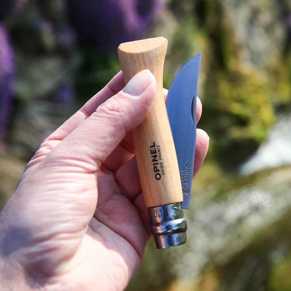 چاقو اپینل 09 استنلس – چوب راش Opinel No.09 Stainless Steel Folding Knife | Beech wood — تصویر ۷