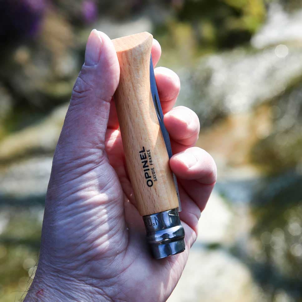 چاقو اپینل 09 استنلس – چوب راش Opinel No.09 Stainless Steel Folding Knife | Beech wood — تصویر ۸