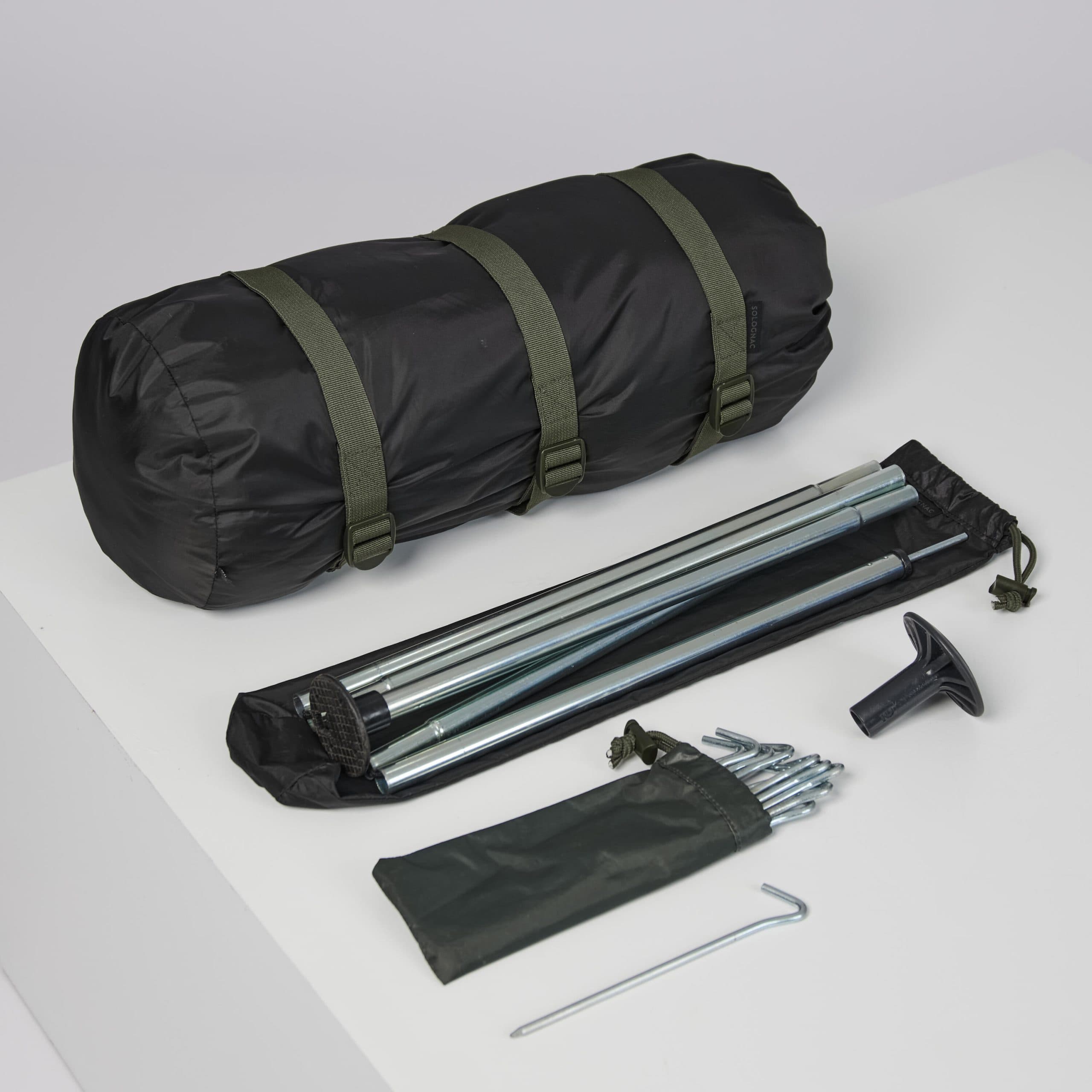 چادر بوشکرفت سولوگناک Solognsc Bushcraft / Bivak Waterproof Tent Canopy – Hunting And Nature Observing – Khaki – 2 Persons — تصویر ۷