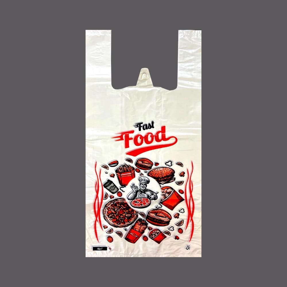 نایلکس طرح دار fast food کیسه 25 کیلویی