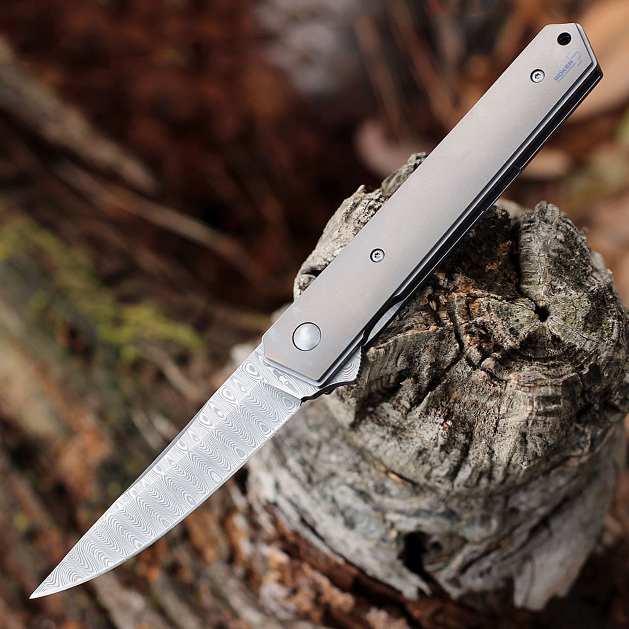 چاقو بوکر پلاس کوایکن ایر داماس Böker Plus Kwaiken Flipper Damascus — تصویر ۲