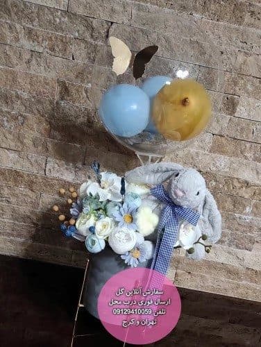 باکس گل دخترانه زایمان همسر برای خوشحال کردن همسر