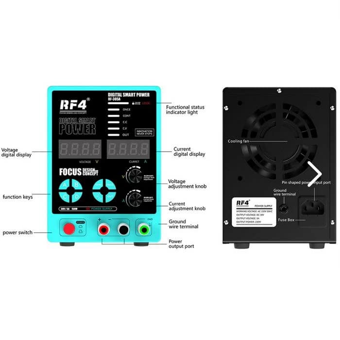 منبع تغذیه دیجیتال RF4-RF-305A — تصویر ۴