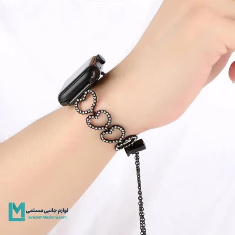 بند اپل واچ طرح قلب مینیمال کد W1101 | لوازم جانبی مسلمی — تصویر ۴
