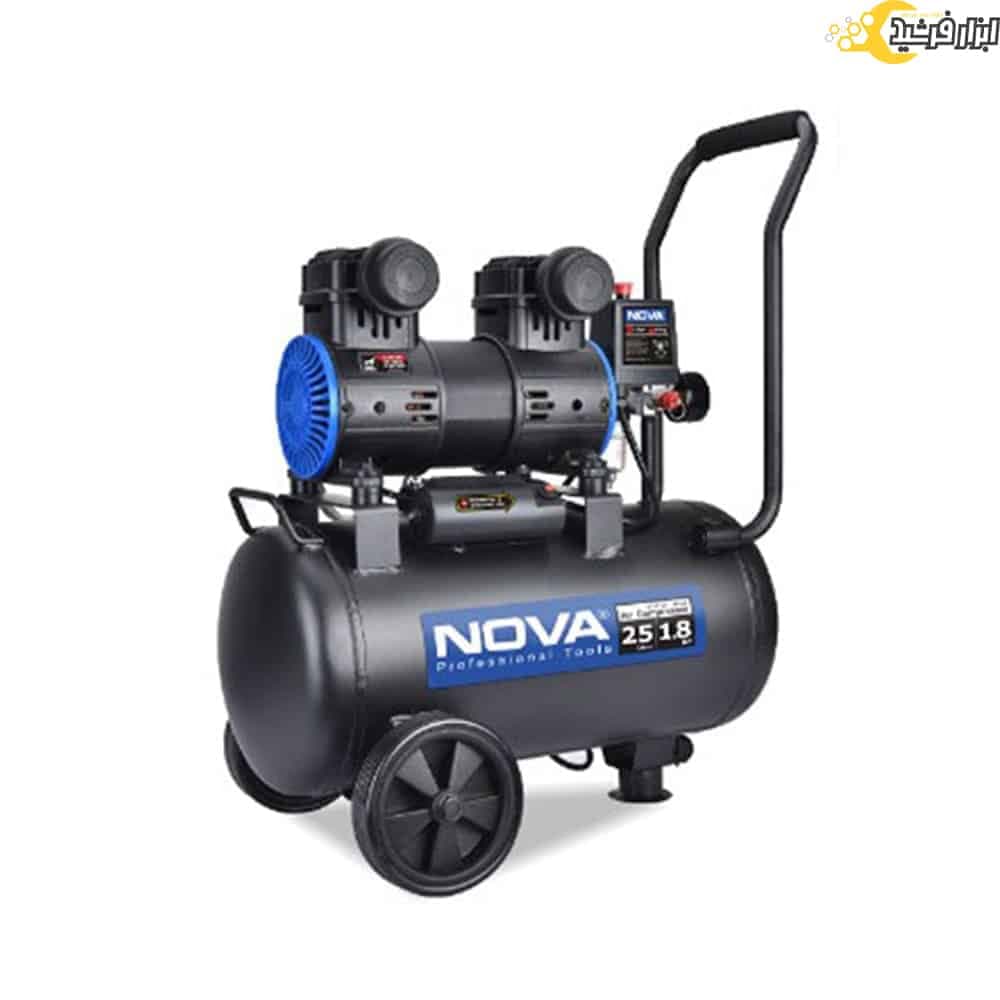 کمپرسور باد سایلنت 25لیتری نووا 9125