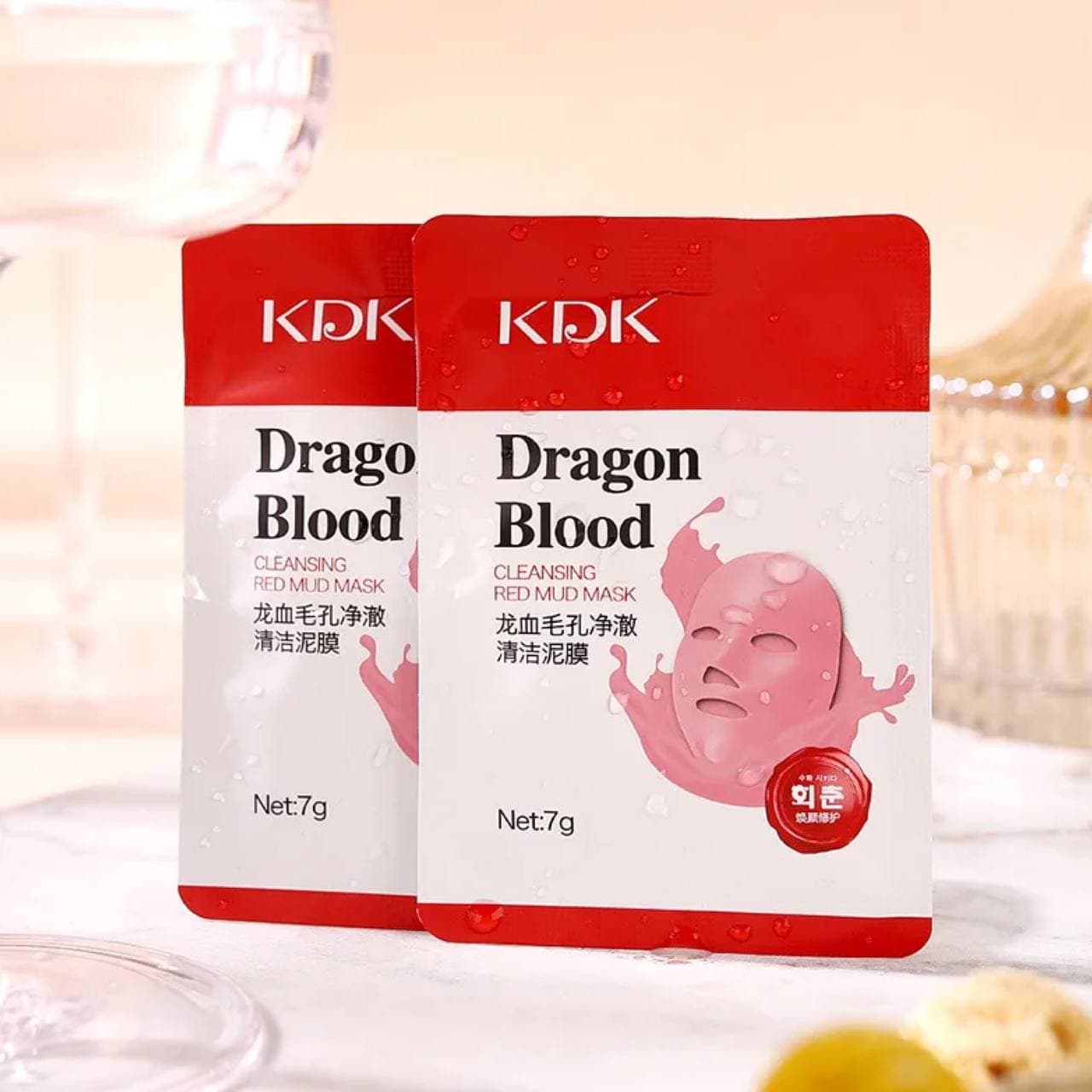 ماسک ساشهای پاکسازی پوست خون اژدها Dragon Blood کی دی کی KDK — تصویر ۳